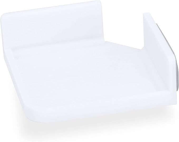 Mini Corner Shelf Mount for Security Cameras, Baby Monitors, Speakers, Plants & More, Universal Holder, Strong Adheasive, Easy to Install, No Mess, Screwless by Brainwavz (White)