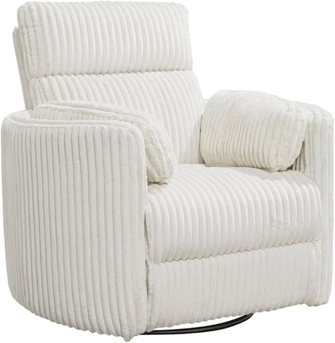 Parker Living Radius Modern Fabric Swivel Glider Recliner in Ivory