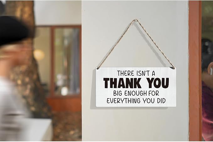 Thank You Gifts for Nurse Doctor Emergency Response Healthcare Worker First Responder Wood Wall Decor 12 × 6 Inch