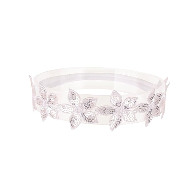 Baby Girl Flower Hair Bows Nylon Headbands, 6PCS Stretchy Soft Floral Hairbands Crown, Handmade Hair Accessories for Newborn Infant Toddler