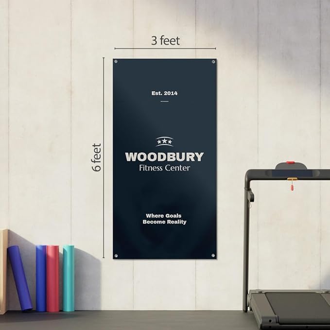 Staples Custom Scrim Vinyl Banner - 36W" x 72L" Quote Banner with 4 Grommets - Durable Outdoor Sign for Events, Promotions, and Business Advertising (Wood)