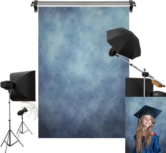 Kate 10x20ft/3m(W) x6m(H) Large Blue Backdrops Seamless Retro Blue Background Photography Props Studio Digital Printed Backdrop