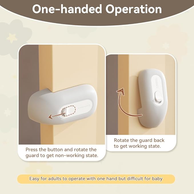 EUDEMON Child Proof Door Finger Pinch Guard, Baby Revolving Door Stopper, Door Latch Door Guard, Easy to Install (1 Pack,Grey)