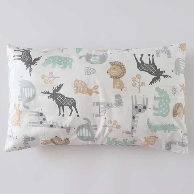 100% Cotton Crib Bedding Set for Baby Boys Girls,3 Pcs Baby Bed Linen Include Duvet Cover,Fitted Sheet,Pillowcase,Nursery Decoration,No Filler(Khaki)