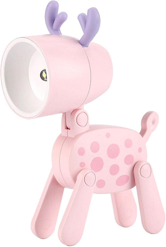 Children Mini Lamp, Folding Animal Night Light | Decorative Eye Protection LED Kids Reading Light with Phone Holder, Portable Battery Lamp.