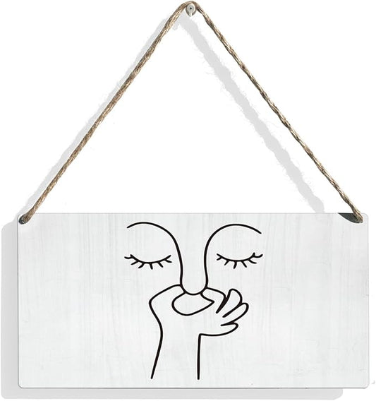 Funny Bathroom Decor Bad Smell Humorous Sign Wood Wall Decor for Half and Guest Bathroom Toilet Shelf Restroom Washroom Decor 12 × 6 Inch