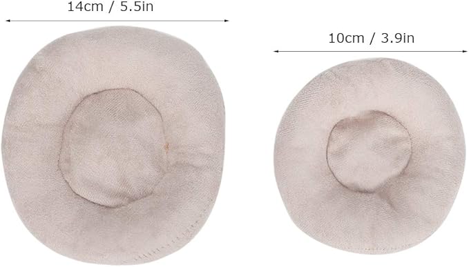 Estink Newborn Photography Posing Pillow, 2PCS Flannel Baby Round Shape Pillow DIY Newborn Professional Photography Props Photography Auxiliary Props Baby Pillow Props, Cream