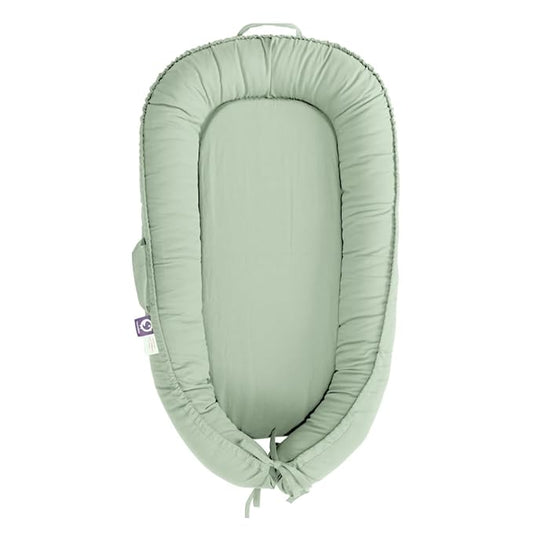 Infant Lounger, Baby Nest Cover for Baby Girls & Boys, Newborn Essentials for Baby 0-12 Months, 100% Cotton Breathable (Spring_Green)