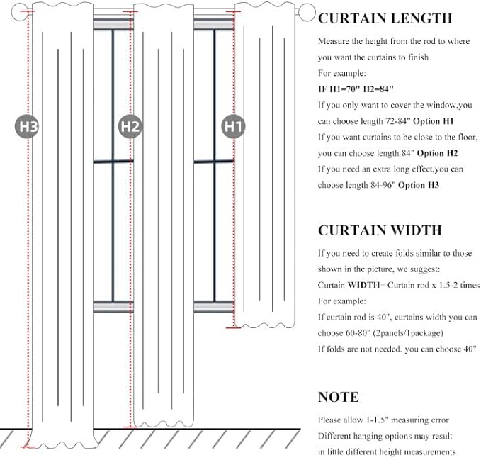 Nursery Curtains Neutral Blackout, Floor to Ceiling Track Privacy Curtains for Large Windows Room Divider Ecru Faux Linen Drapes 102 Inches Long Light Blocking (W50 x L102 2 Panels)
