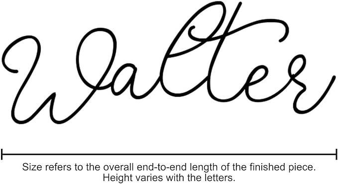 Custom Metal Words - Fine Elegant Handwritten Name Sign - Custom Name Sign Baby - Delicate Laser Cut Script Wall Art for Baby Name, Wedding & Luxury Home Decoration Gift