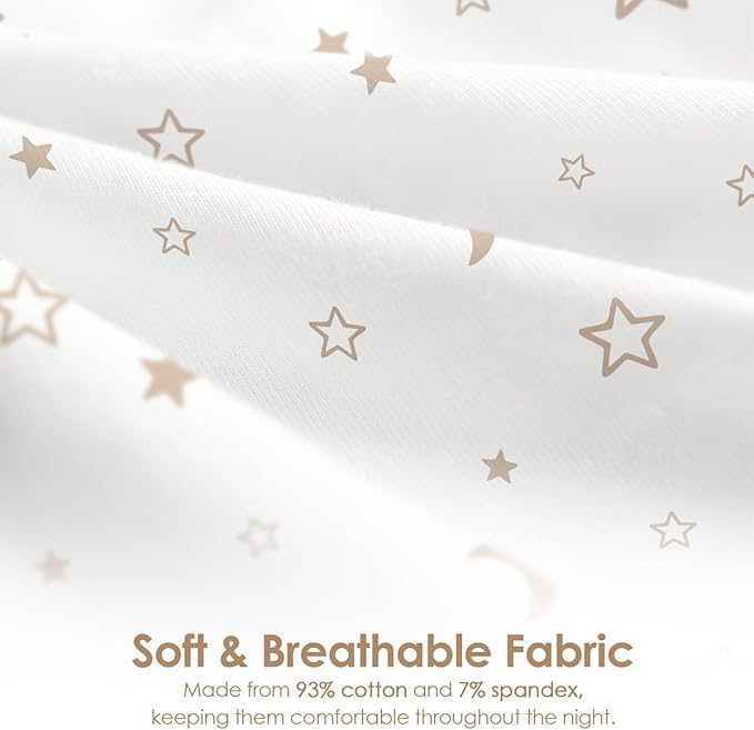 Baby Swaddle 0-2 Months, Cotton Arm-In Zipper Sleep Sack, Wearable Blankets Wrap for Newborn Infant Girls, Boys (Animal, Star Moon, Bear, Pack of 3)