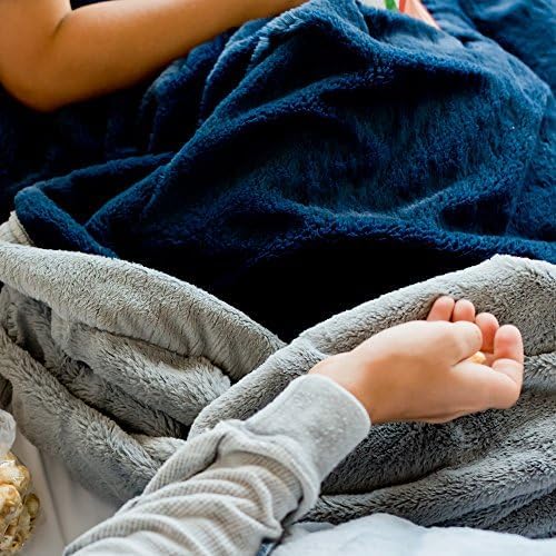 SARANONI Luxury Security Blankets for Babies | Ultra-Soft Lush and Boutique Quality Baby Blanket | Navy Gray, Mini - 15" x 20"