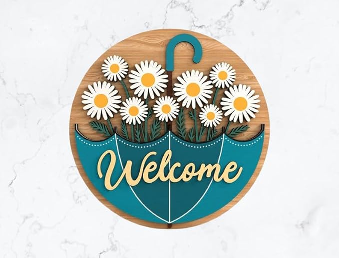 Personalized Wooden Name Signs for Nursery - Welcome Baby Girl's Custom Name Sign Flower Room Decor, Signs for Kids Room Wall Decor, Gift for Baby Shower, Newborn Seri 2