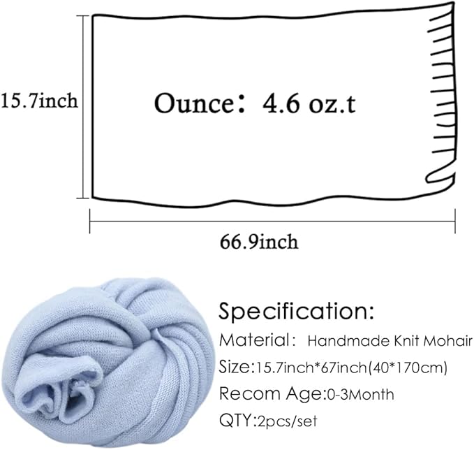 Newborn Posing Wrap Newborn Photography Props Soft Stretch Knit Blanket Handmade Wrap for Baby Boys Girls Photoshoot