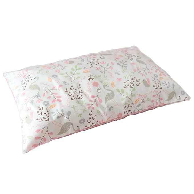 100% Cotton Crib Bedding Set for Baby Boys Girls,3 Pcs Baby Bed Linen Include Duvet Cover,Fitted Sheet,Pillowcase,Nursery Decoration,No Filler(Pink)