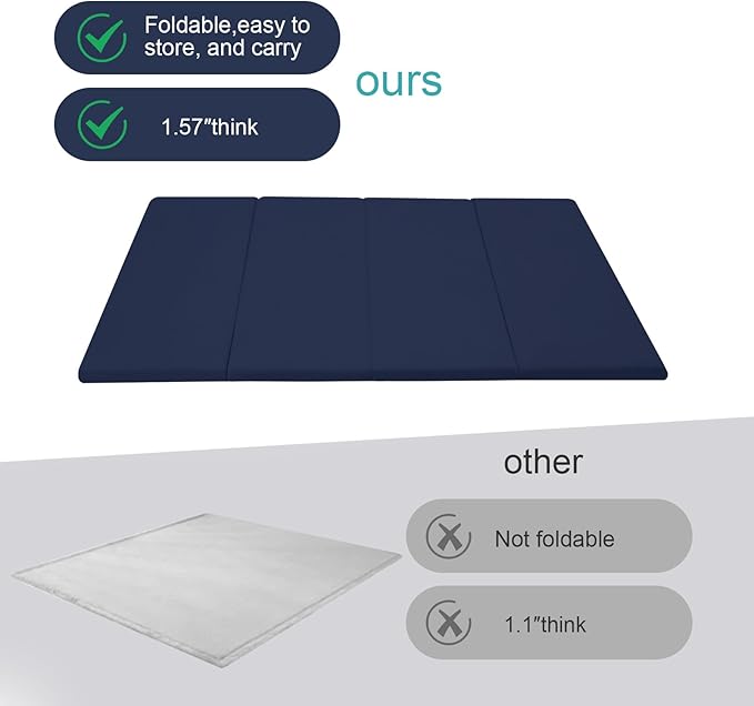 MeMoreCool Kids Floor Futon Mattress, Play Mat Muscle Mat Large 6x4 FT, Thicken Foam Tatami Mattress for Children Play Area, Foldable Sleeping Crawling Pad for Playroom