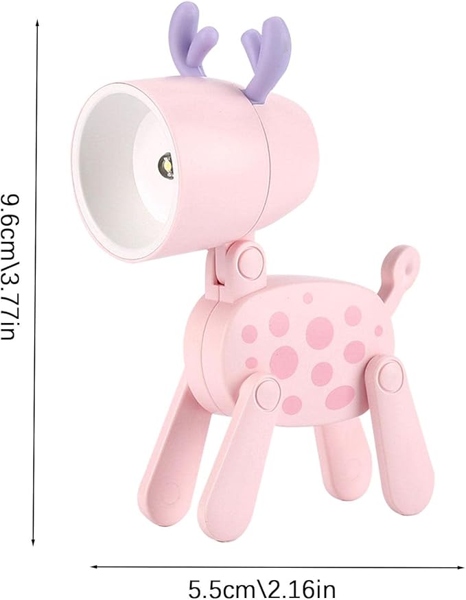 Children Mini Lamp, Folding Animal Night Light | Decorative Eye Protection LED Kids Reading Light with Phone Holder, Portable Battery Lamp.