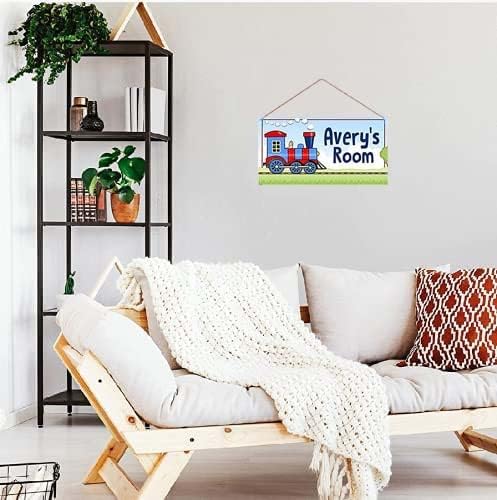 Personalized Door Signs for Kids Room Train Boys Wall Decor Gift Kid's Name Art Baby Nursery Door Sign Custom Wooden Sign Boys Room