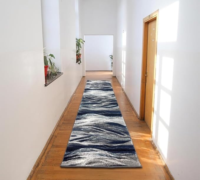 Keen Home Design Area Rugs - 2x18 Non-Shedding, Abstract Rugs for Kitchen, Living Room, Bedroom, Dining Room, Entryway - Size: 2'8" x 18', Multi