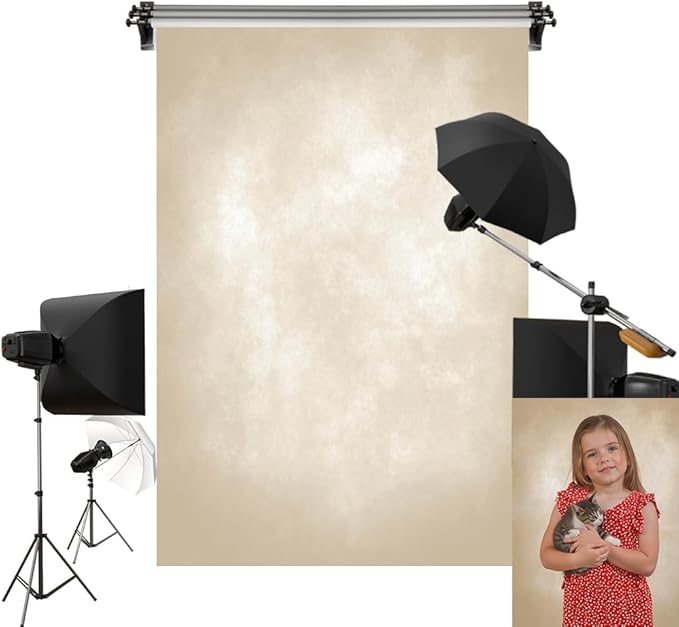 Kate 10x20ft/3x6m Light Yellow Backdrop Cream Abstract Texture Portrait Photography Background Photo Studio Props