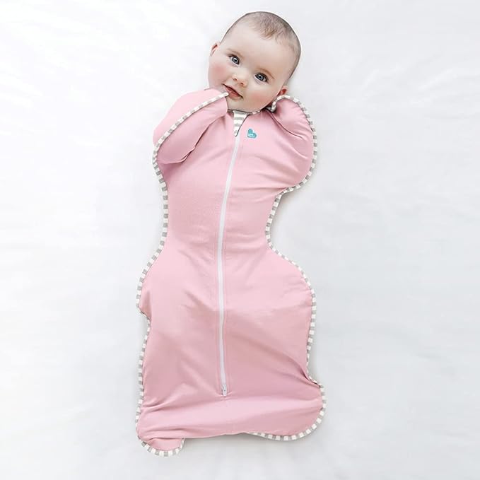 Love to Dream Swaddle UP, Dramatically Better Sleep, Allow Baby to Sleep in Their Preferred arms up Position for self-Soothing, snug fit Calms Startle Reflex, Pink, Small, 8-13 lbs