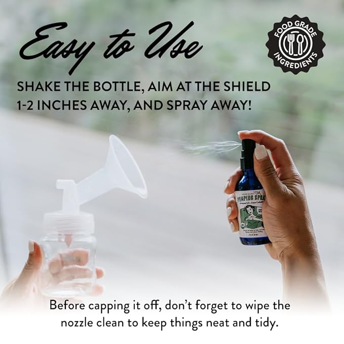 Legendairy Milk Pumping Spray 4 oz., Helps Sore Nipples & Clogged Ducts, Organic Lubricant for Breast Shields and Flanges, Vegan Breast Pump Spray, Natural & Lanolin-Free, Made in USA