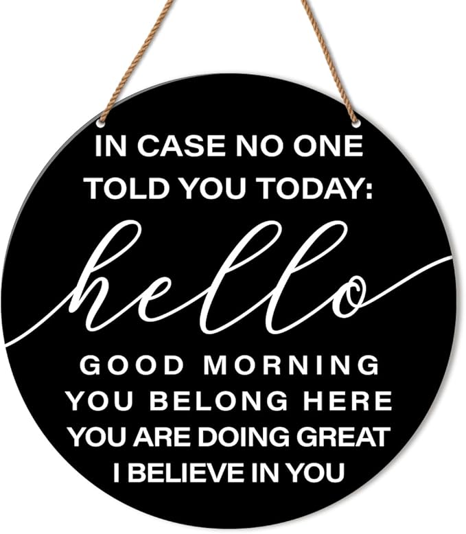 HSNBT High Middle School Wall Sign - Inspirational Classroom Decor, Motivational Teacher Hanging Decoration - 'In Case No One Told You Today'