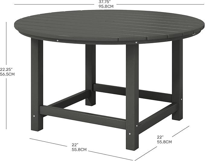 Costaelm Kids Dinner Table, Toddler Play Desk Student Desk Outdoor Childrens Picnic Tables for Children Arts & Crafts, Snack Time, Multi-Activity Table for Ages 2-8 in Home/Outside, Gray
