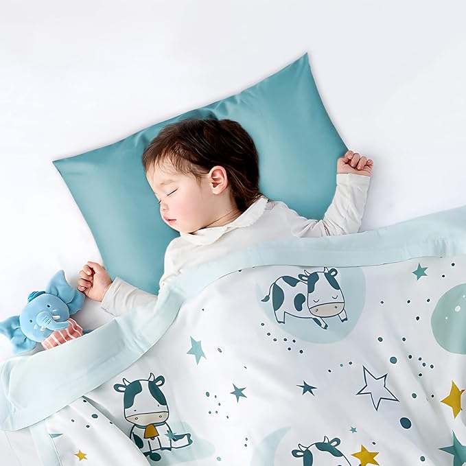 Cotton Toddler Pillowcase 14x20 Envelope: Long-Staple Cotton, Ultra Soft Breathable Durable, Travel Pillow Cover 2 Pack by Fittia