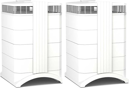 IQAir HealthPro Compact XE Air Purifier - 2-Pack - Compact HyperHEPA Filtration for Rooms up to 2480 sq ft - Allergens, Smoke, Dust, Mold, Pet Dander, Swiss Made, WiFi Enabled