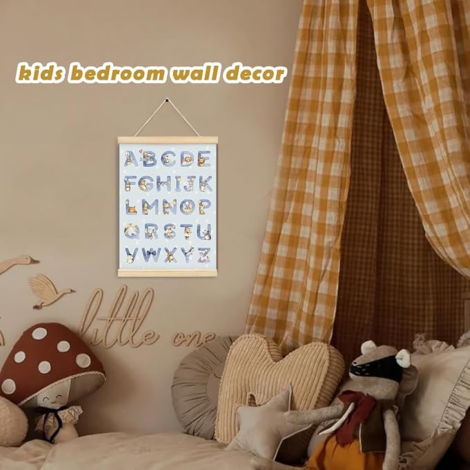 ShowDraven Classroom Wall Decor Hanger Frame, Funny Alphabet for Classroom Wall Indoor Nursery Bedroom Playroom Decororations, Gifts for Boys Girls Nursery Kids, 12x16 Inch