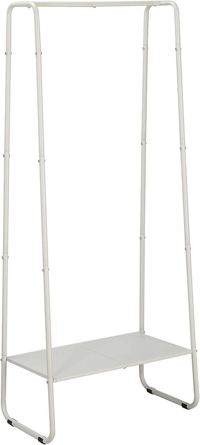 SunnyPoint Freestanding Clothes Garment Rack, Organizer Closet (OFF-WHITE)