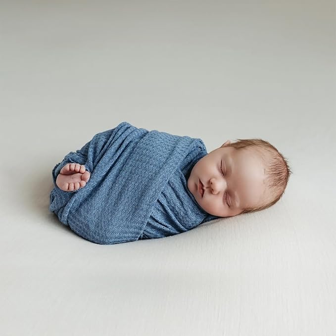 Newborn Photography Props for Baby Boys and Girls Newborn Wraps for Infant Baby Photoshoot Waffle Texture Knit Blanket