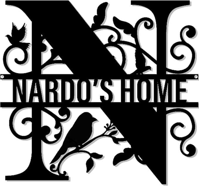 Custom Last Name Signs for Home, Personalized Family Name Sign, Split Letter Monogram Wall Decor, Porch/Front Door Art, Personalized Housewarming/Anniversary/Wedding Gifts