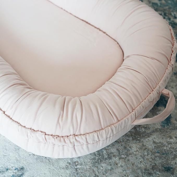 Infant Lounger, Baby Nest Cover for Baby Girls & Boys, Newborn Essentials for Baby 0-12 Months, 100% Cotton Breathable (CreamyWhite_Corduroy)