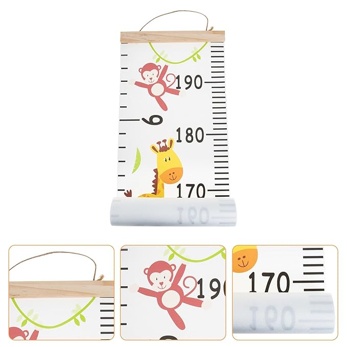 Canvas Growth Chart Wall Ruler Portable Height Measurement for Boys Nursery Bedroom Decor Growth Tracking