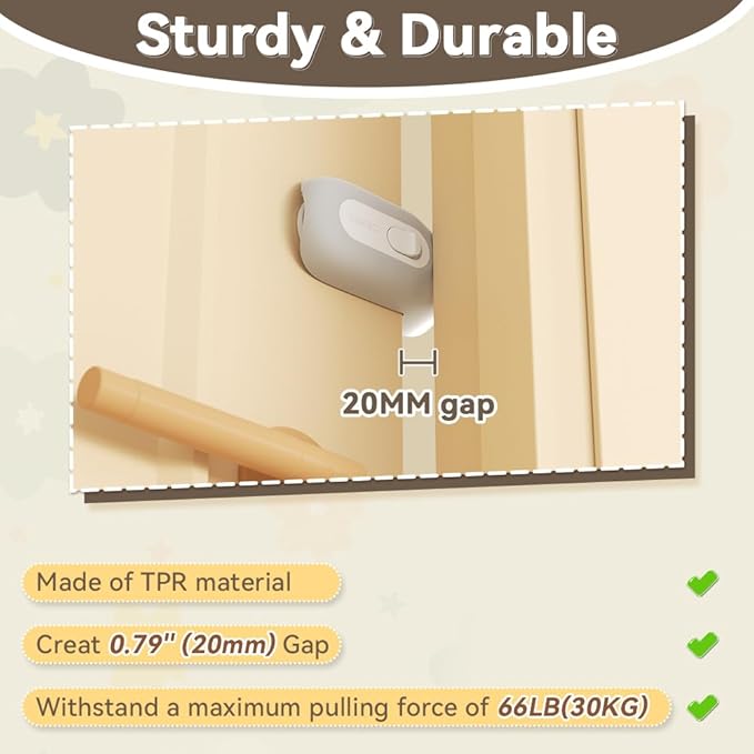 EUDEMON Child Proof Door Finger Pinch Guard, Baby Revolving Door Stopper, Door Latch Door Guard, Easy to Install (1 Pack,Grey)