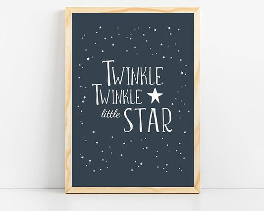 VUVUKU Space Nursery Print Themed Decor For Baby Boy Outer Kids Wall Art Lullaby And Prints Playroom
