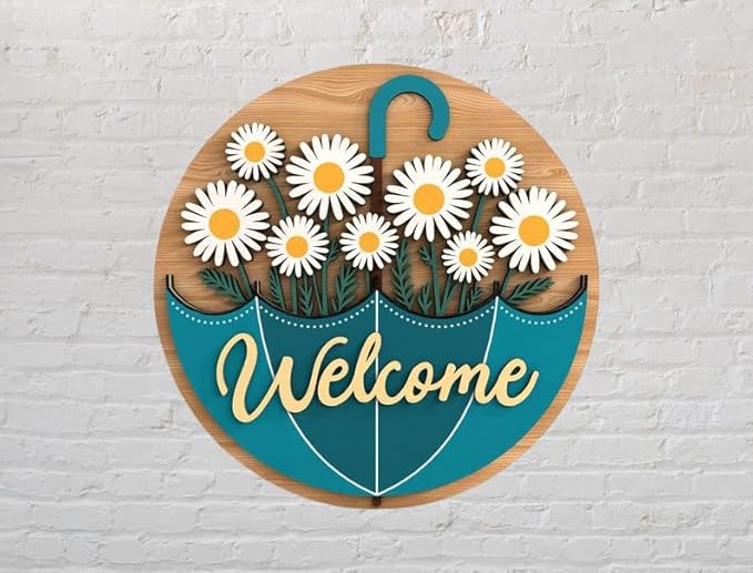 Personalized Wooden Name Signs for Nursery - Welcome Baby Girl's Custom Name Sign Flower Room Decor, Signs for Kids Room Wall Decor, Gift for Baby Shower, Newborn Seri 2