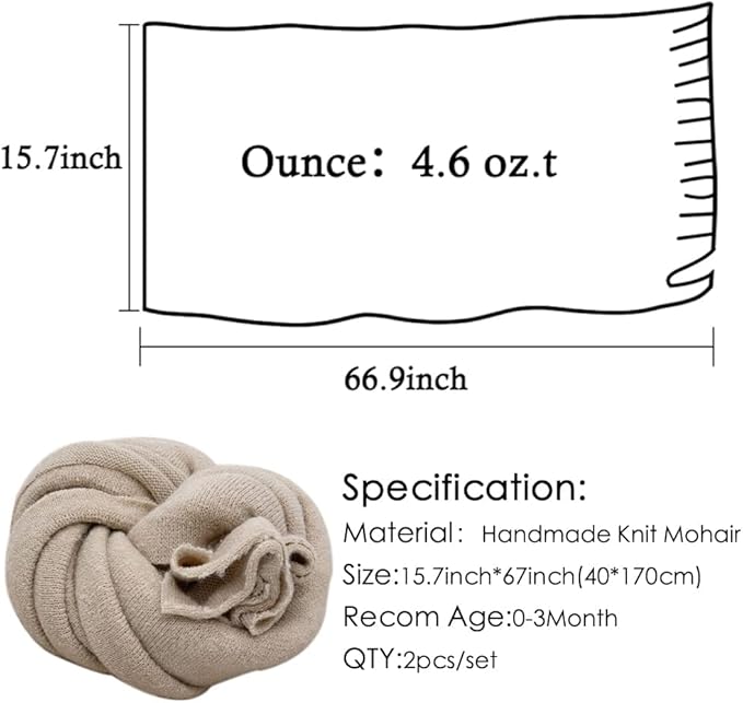 Newborn Posing Wrap Newborn Photography Props Soft Stretch Knit Blanket Handmade Wrap for Baby Boys Girls Photoshoot