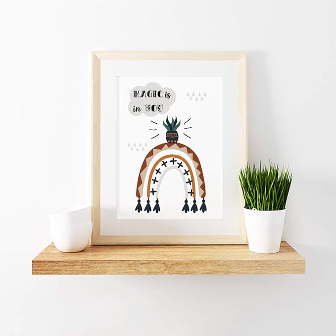Andaz Press Nursery Kids Room Scandinavian Hello Llama Wall Art Decor Poster Prints, 8.5 x 11-inch, Scandinavian Magic Is In You Llama Graphic, 1-Pack, Unframed