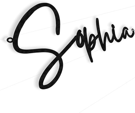 Handmade Custom Metal Script Name Sign | Personalized Nursery or Wedding Gift