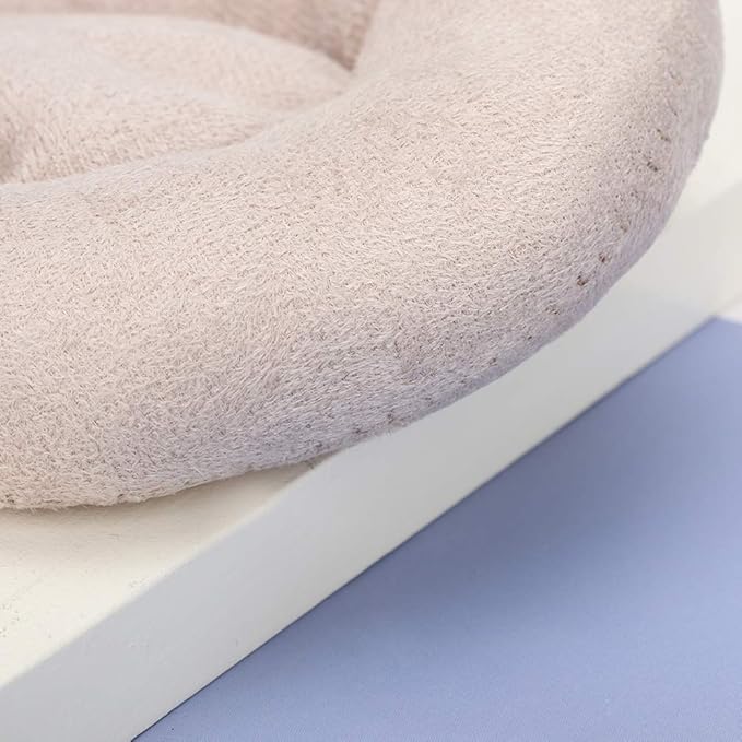 Estink Newborn Photography Posing Pillow, 2PCS Flannel Baby Round Shape Pillow DIY Newborn Professional Photography Props Photography Auxiliary Props Baby Pillow Props, Cream