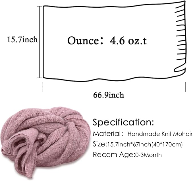 Newborn Posing Wrap Newborn Photography Props Soft Stretch Knit Blanket Handmade Wrap for Baby Boys Girls Photoshoot