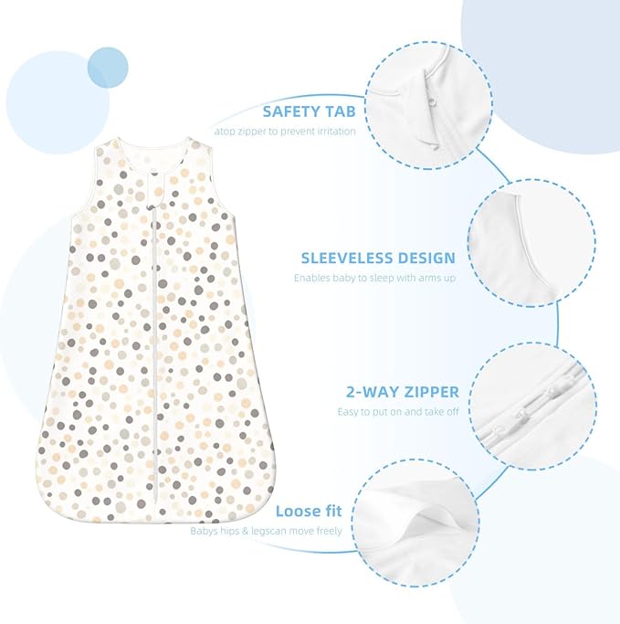 Baby Sleep Sack Sleeveless Sleeping Bag Wearable Blanket Soft Breathable Toddler Sleep Bag Christmas Snowflake