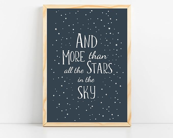 VUVUKU Space Nursery Print Themed Baby Boy Room Decor Outer Kids Wall Art I Love You To The Moon And Back Playroom