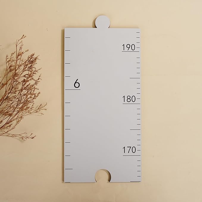 Custom Wooden Kids Height Chart with Name Date - Cute Wall Growth Measurement Ruler for Baby Boys & Girls, Nursery & Room Decor - Easy Install, Premium Wood