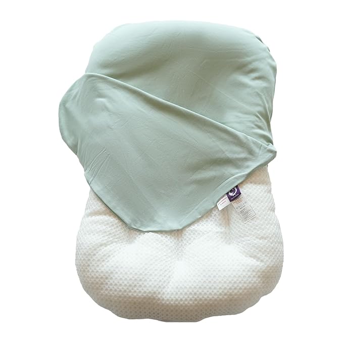 CooCooBaby Organic Infant Lounger Cover, 100% Organic Cotton, Newborn Essentials, Baby Gifts | Cover Only (Sage Green)