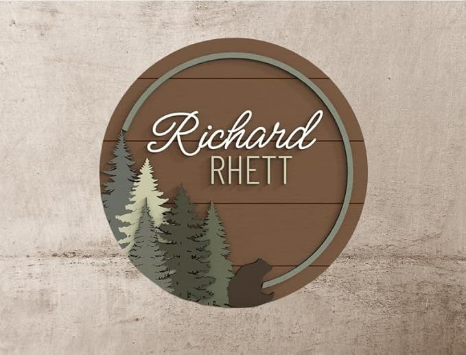 Personalized Name Sign for Kids Room - Custom Wood Sign Tree Custom Name Sign Baby Room Decor, Signs for Kids Room Wall Décor