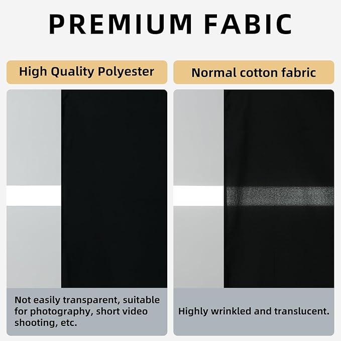 Black Backdrop,5x10FT Black Photo Backdrop for Photography Background Backdrops Curtain for Portraits Studio Photoshoot Halloween Party Screen Video Recording